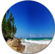 Tropical Paradise, Landscape Photo Round Metal Wall Art, 11"