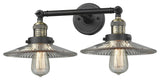 Halophane 2-Light LED Bath Fixture, Black Antique Brass