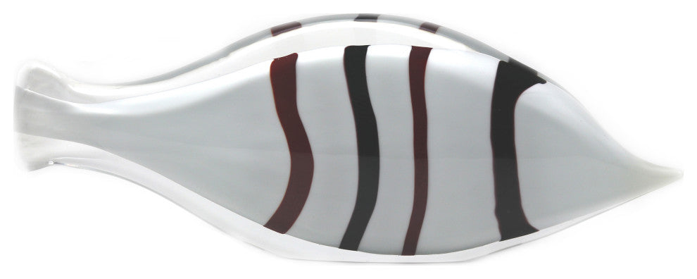 Murano Glass Tropical Fish, Red, Black