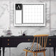Ready2HangArt Monogram Dry Erase Monthly Calendar on ArtPlexi, Letter T