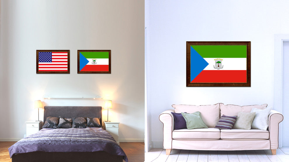 Equatorial Guinea Country Flag Canvas Print, 27"x39"