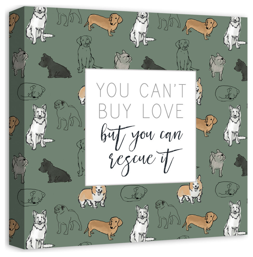 Rescue Cat 16x16 Canvas Wall Art