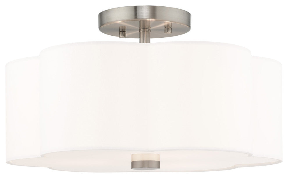 Livex Lighting Brushed Nickel 3-Light Ceiling Mount
