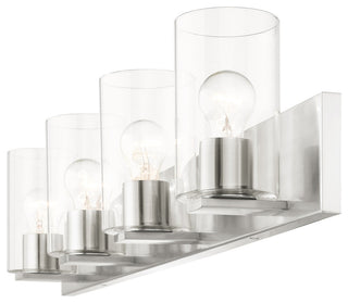 Livex Lighting Zurich 4 Light Brushed Nickel Large Vanity Sconce