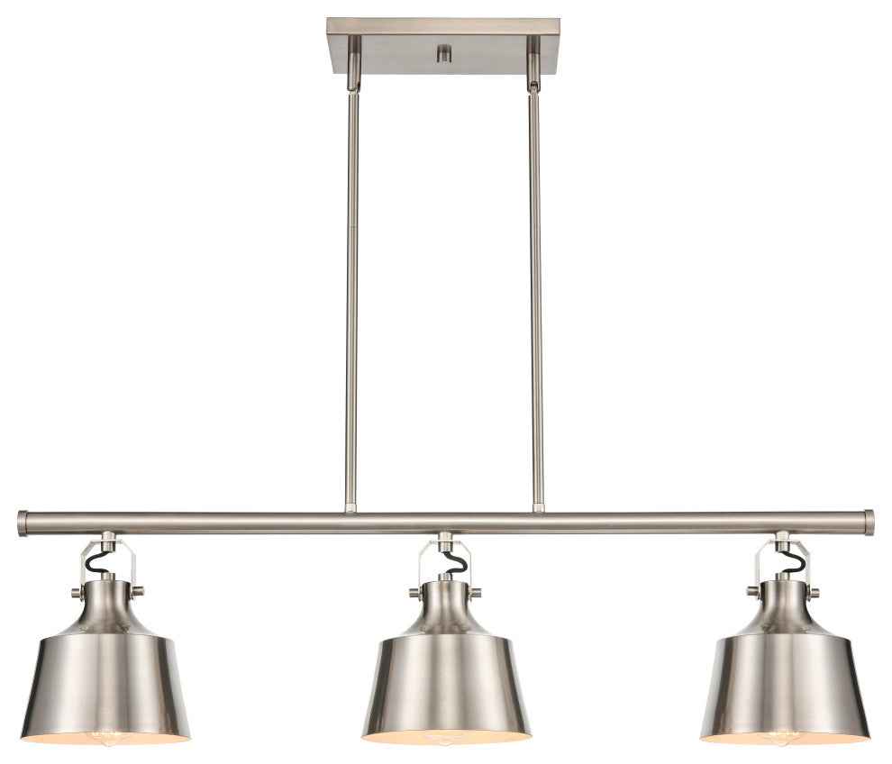 Innovations 370-3I-SN-M-LED 3 Light 35.5" Island Light, Brushed Satin Nickel