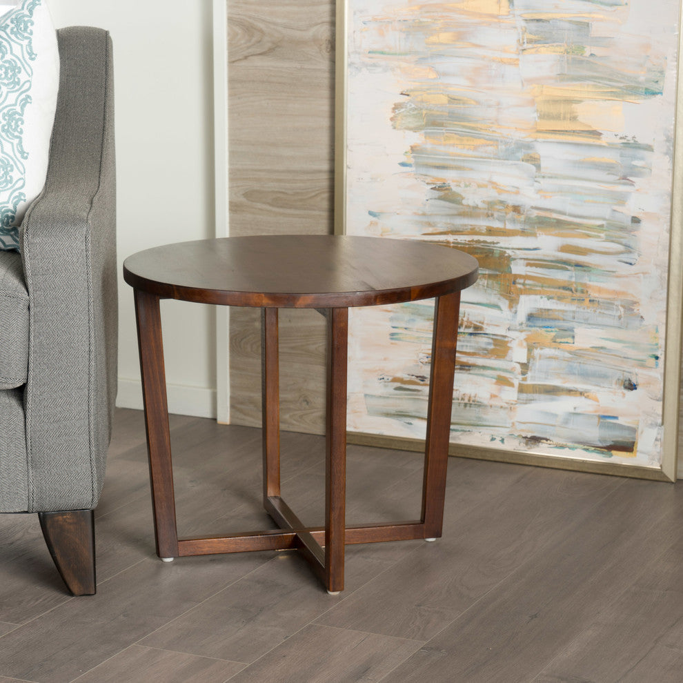 GDF Studio Tanzania Rich Mahogany Wood End Table
