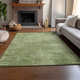 Premium Machine Washable Mayfield AMF542 Sage 9' x 12' Rug