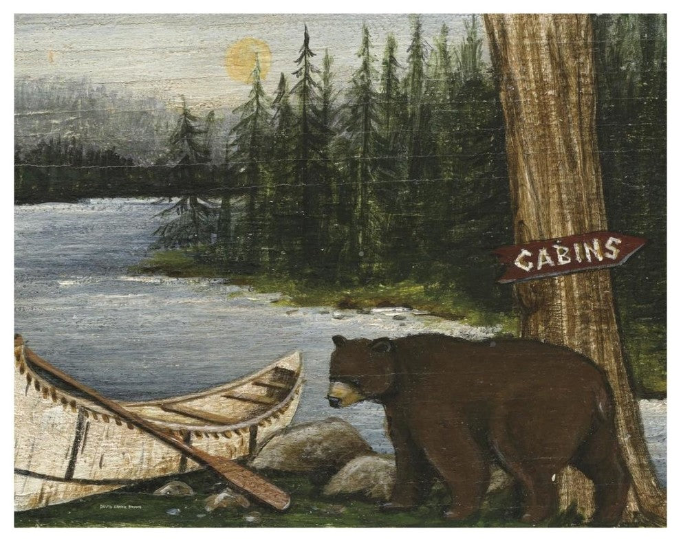 "Northwoods Bear Crop" Digital Paper Print by David Carter Brown, 22"x18"