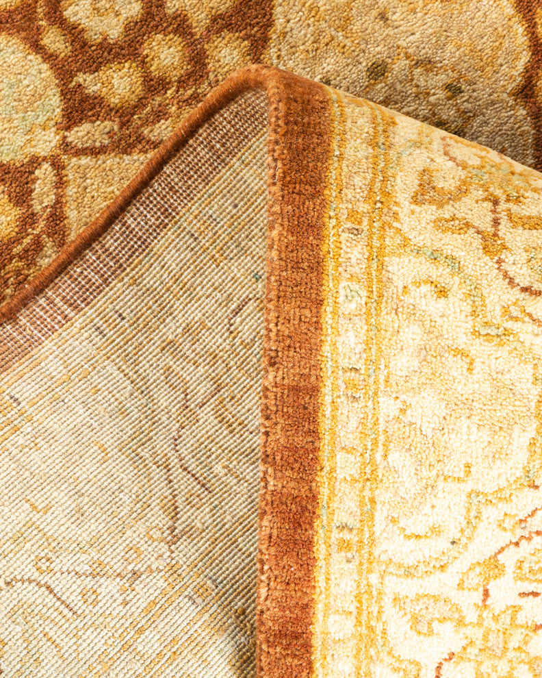 Shaikh One-of-a-Kind Hand-Knotted Runner Yellow, 2'6"x10'3"