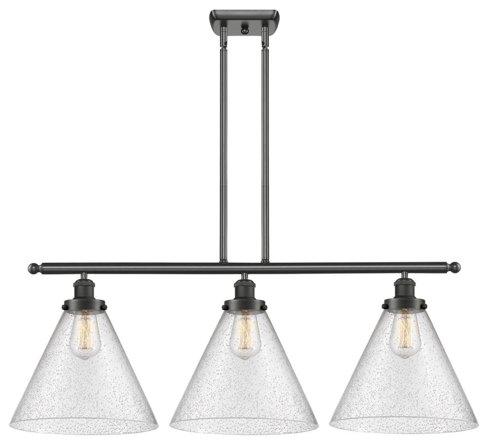 Innovations 916-3I-OB-G44-L-LED 3-Light Island Light, Oil Rubbed Bronze