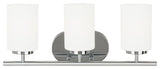Generation Lighting Lighting 3-Light Oslo Sconce, Chrome, A19/100w