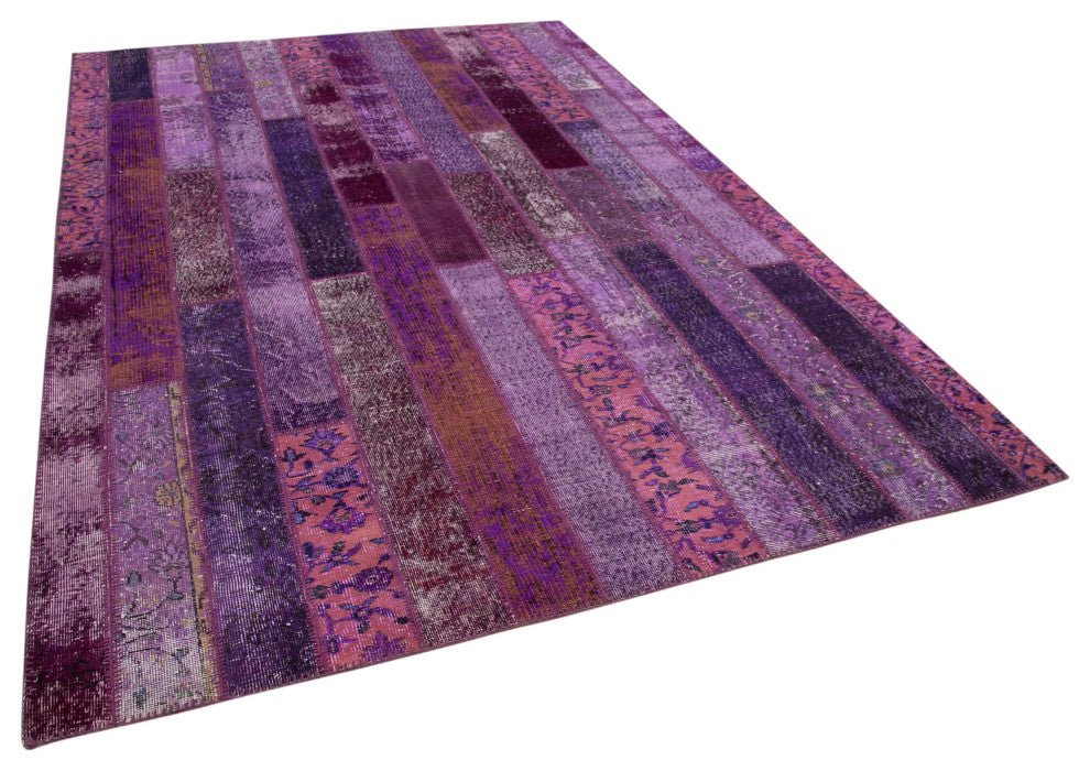 Rug N Carpet - Handwoven Oriental 6' 9" x 10' 0" Boho Patchwork Area Rug
