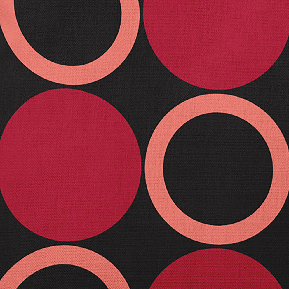 Mod Circles Accent Pillow, Dark Red, 16"x16"