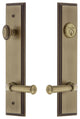 Carre' Tall Plate Complete Entry Set, Georgetown Lever, Vintage Brass, 841378