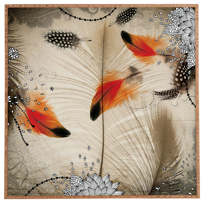 Deny Designs Iveta Abolina Feather Dance Framed Wall Art