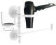 Monte Carlo Hair Dryer Holder and Organizer, Matte White