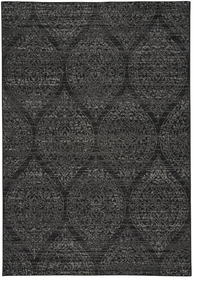 Capel Channel Ebony Ash 4742_360 Machine Woven Rugs - 5' 3" X 7' 6" Rectangle