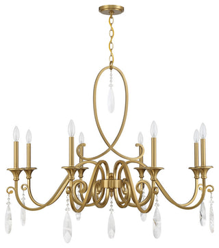 Fairchild 8-Light Chandelier, Warm Brass