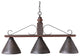 Wooden Wellington Large Island Light in Espresso with Salem Brick