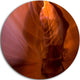 Antelope Canyon Crack, Landscape Photo Round Wall Art, 38"