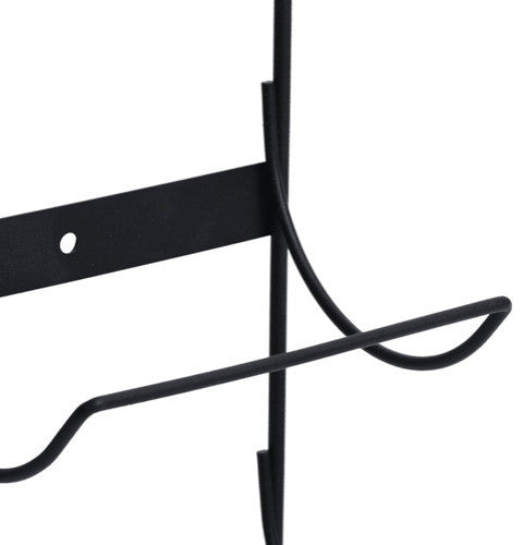 Vidaxl Wall Mounted Wine Rack For 5 Bottles Black Iron