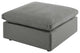 Modular Ottoman Lounge Chair, Charcoal Gray, Modern, Outdoor Hospitality