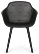 Barbados Outdoor Wood and Resin 7 Piece Dining Set, Black and Teak