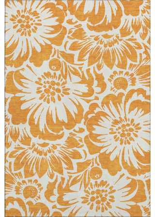 Premium Machine Washable Mayfield AMF551 Orange 3' x 5' Rug