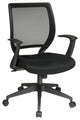 Screen Back Office Chair with T Arms in Black fabric