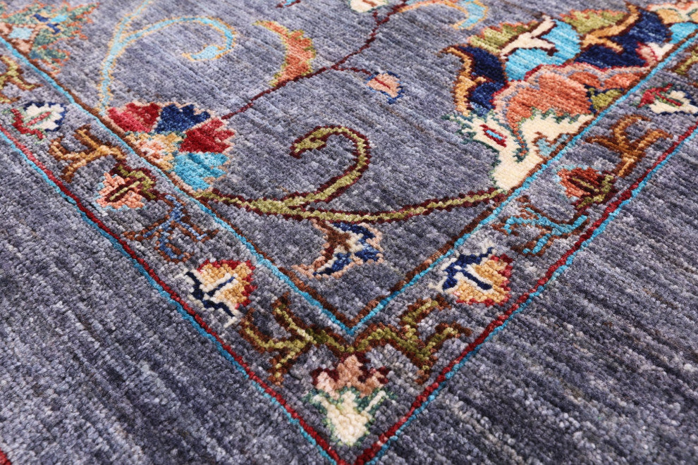 4' 1" X 6' 3" Hand Knotted Persian Tabriz Wool Rug - Q10958