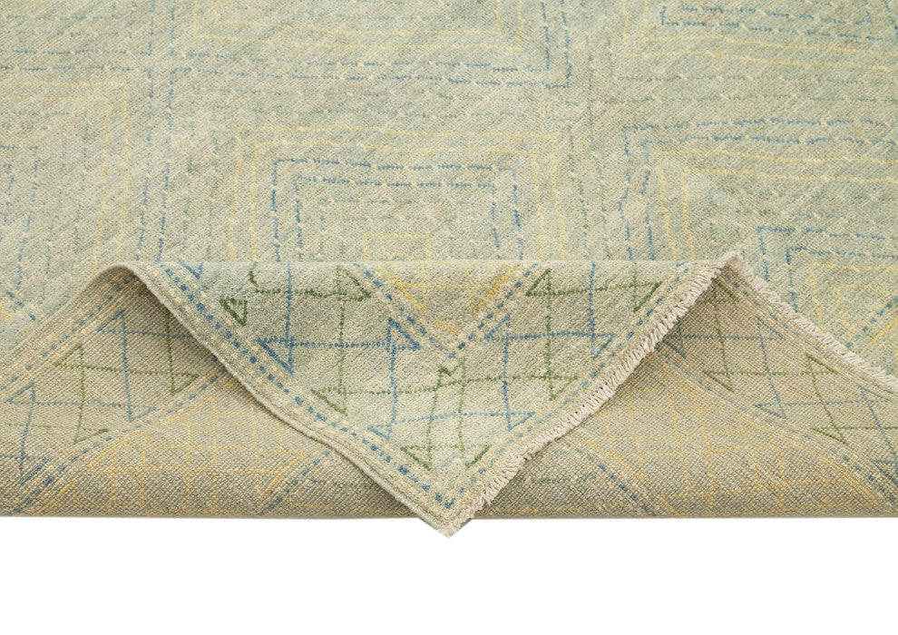 Rug N Carpet - Handmade Oriental 6' 2" x 8' 10" Pastel Oushak Area Rug