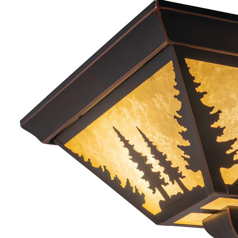 Yosemite 14" Tree Flush Mount Ceiling Light Burnished Bronze