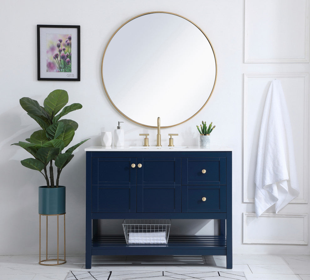 Tucker Blue 42" Single Sink Bathroom Vanity