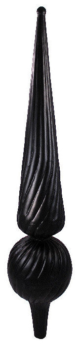 Dalvento -  Florentine Finial- Black Matte on Steel-Large