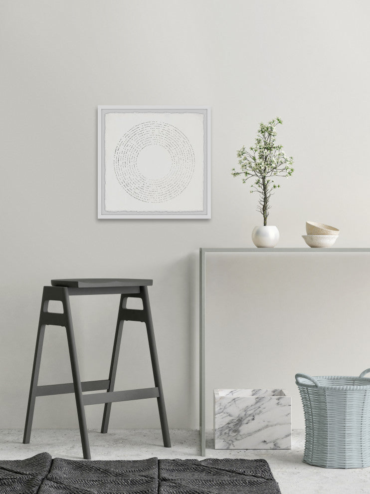 "Fading Dots" Framed Painting Print, 18x18
