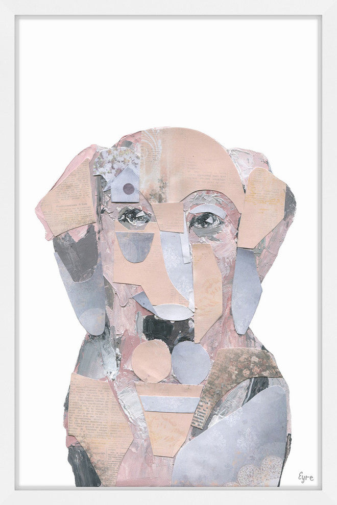"El Perro Rosa" Framed Painting Print, 24"x36"