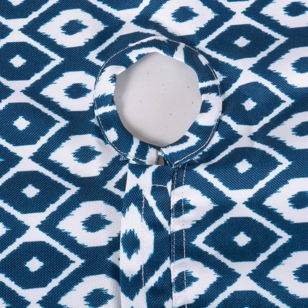 DII Blue Ikat Outdoor Tablecloth With Zipper 60"x84"
