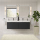 The Monolith Bathroom Vanity, Black of Night, 60", Double Sink, Wall Mount