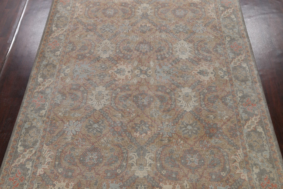 Silver Washed Traditional Turkish Ziegler Area Rug Wool Carpet 9x12