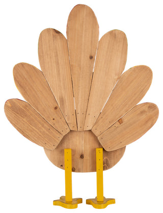 24" Thanksgiving Wooden Turkey Standing Decor
