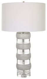 Uttermost Band Together Crystal and Wood Table Lamp