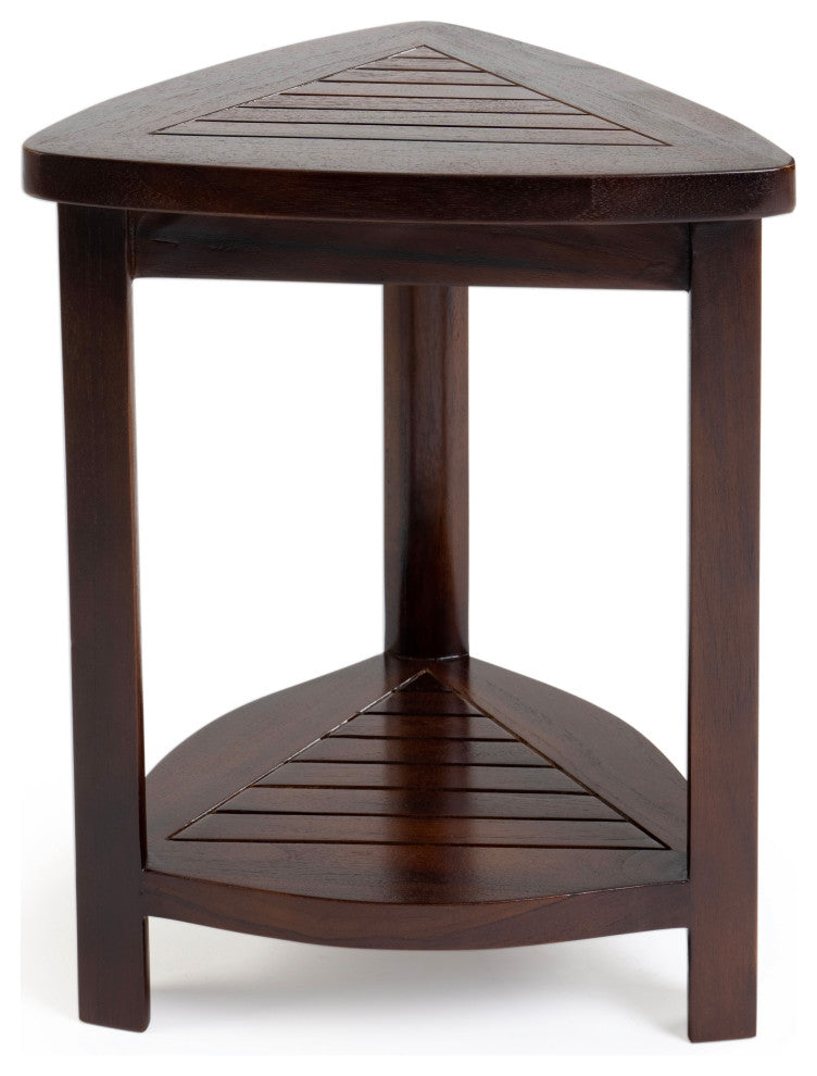 Ala Teak Wood Bath Spa Shower Stool Corner Table Bench Stool Fully Assembled