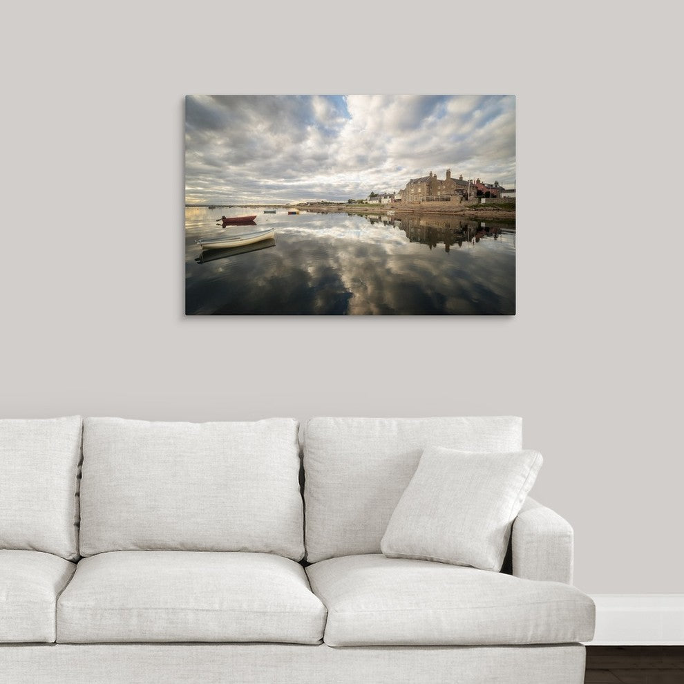 "reflection on the sea" Wrapped Canvas Art Print, 36"x24"x1.5"