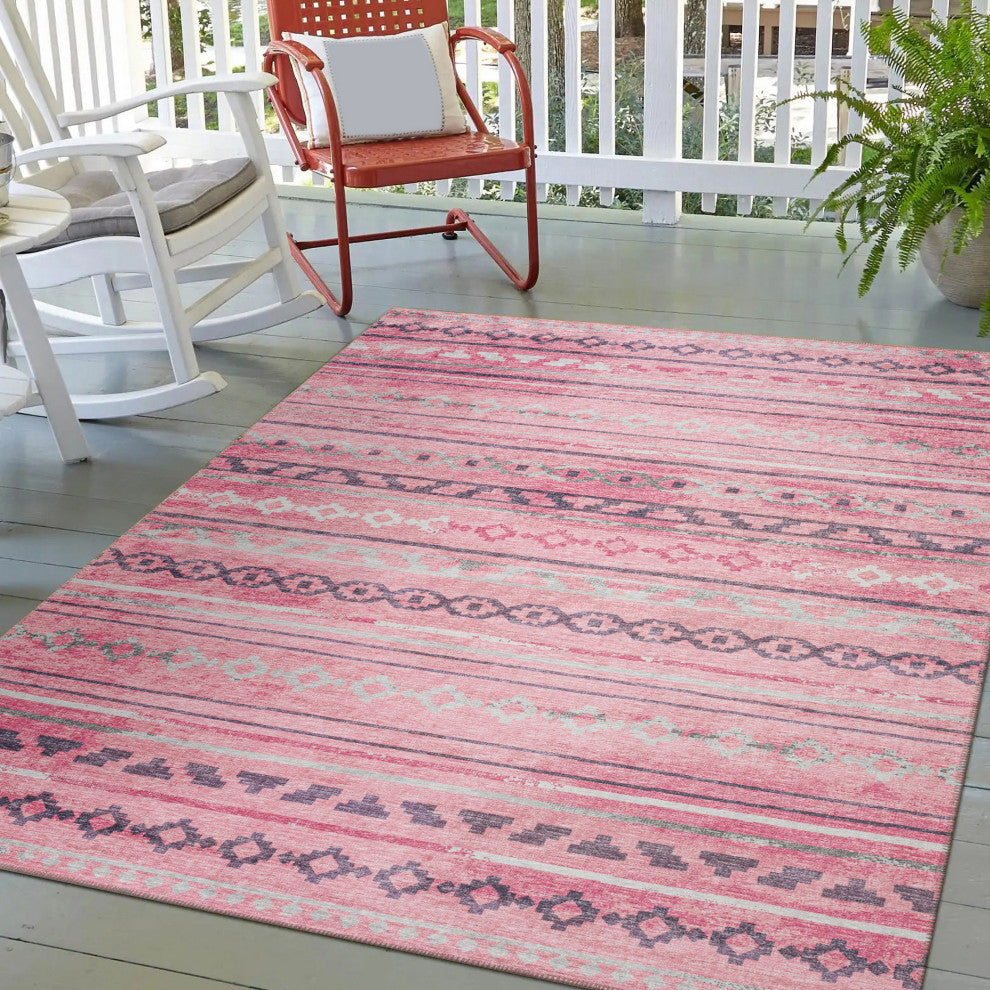 Indoor/Outdoor Sedona SN10 Blush Machine Washable 5' x 7'6" Rug