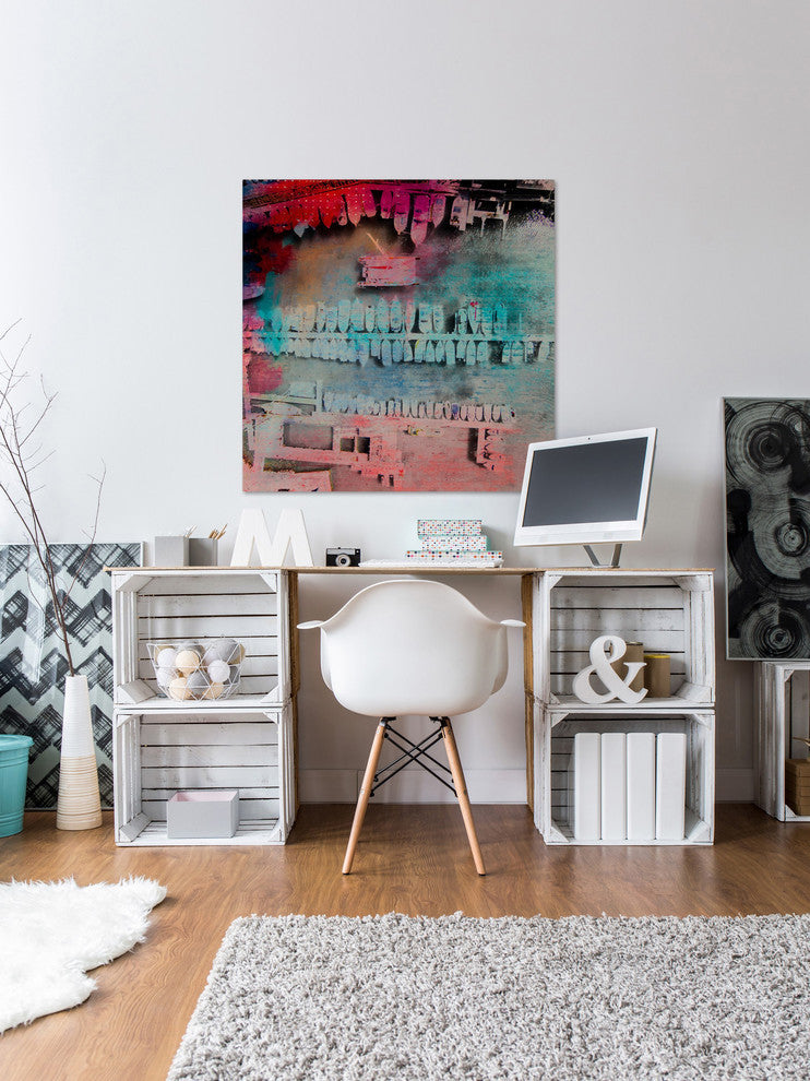 "Docked For The Night" Painting Print on Wrapped Canvas, 32"x32"