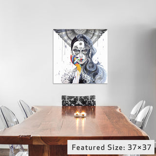 "Janus Gallery" by Minjae Lee, 12x12x1.5"