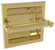 Carolina Recessed Toilet Paper Holder, Unlacquered Brass