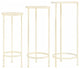 vidaXL Plant Stand Set 3 Pieces Vintage Style Metal Antique White