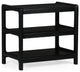 Chris Solid Wood Side Table - Charcoal