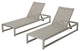 GDF Studio Metten Outdoor Mesh Chaise Lounge, Set of 2
